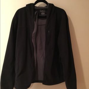 L.L. Bean Men’s Black Fleece Large Jacket Hooded